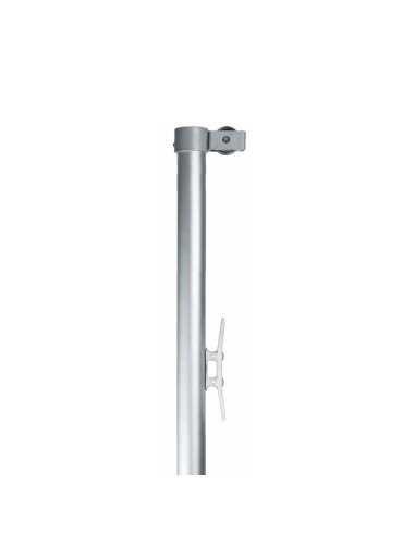 Asta portabandiera in alluminio con carrucola Ø 25 mm in unico pezzo