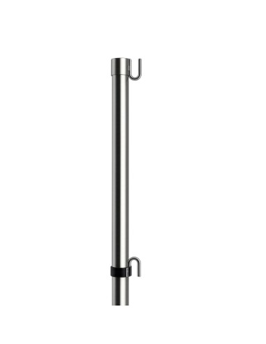 Asta per bandiera in acciaio inox Ø 25 mm con ganci