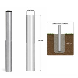 Anima da Cementare Linea Eco Ø 45 mm H 80 cm per Pennoni... 2