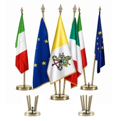 Kit da sala I Tech Gold con aste in alluminio anodizzato oro e base gold