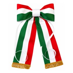 Fiocco Tricolore in Raso con Frangia Oro per Gonfaloni