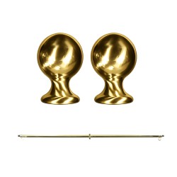 Terminali in ottone Gold per traversa gonfalone Ø 40 mm e Ø 60 mm venduti a coppia