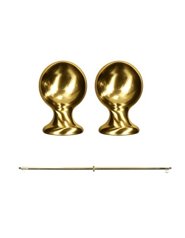 Terminali in ottone Gold per traversa gonfalone Ø 40 mm e Ø 60 mm venduti a coppia
