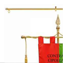 Traversa per gonfaloni in ottone Gold Ø 15 mm disponibile in diverse lunghezze