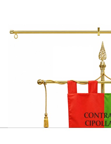 Traversa per gonfaloni in ottone Gold Ø 15 mm disponibile in diverse lunghezze