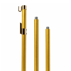 Asta per gonfaloni in alluminio Gold Ø 22 mm disponibile in 2 o 3 pezzi 2