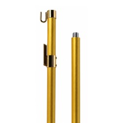 Asta per gonfaloni in alluminio Gold Ø 22 mm disponibile in 2 o 3 pezzi