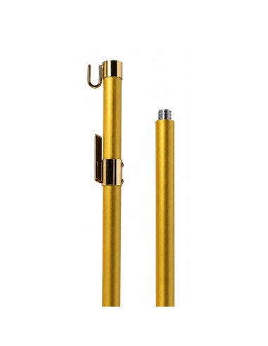 Asta per gonfaloni in alluminio Gold Ø 22 mm disponibile in 2 o 3 pezzi