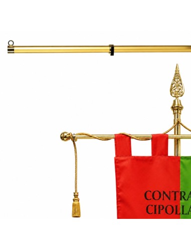 Traversa per gonfaloni in alluminio Gold Ø 15 mm disponibile nelle misure 60, 80 e 100 cm