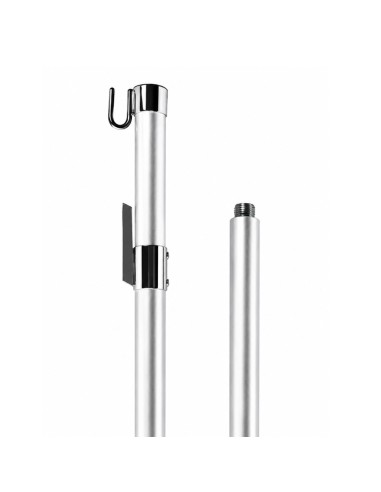 Asta per gonfaloni in alluminio satinato Ø 22 mm disponibile in 2 o 3 pezzi
