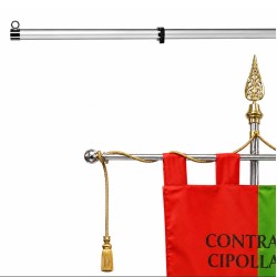 Traversa per gonfaloni in alluminio satinato Ø 15 mm disponibile nelle misure 60, 80 e 100 cm