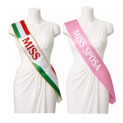 Fascia da Miss personalizzata in raso stampata a colori per concorsi ed eventi
