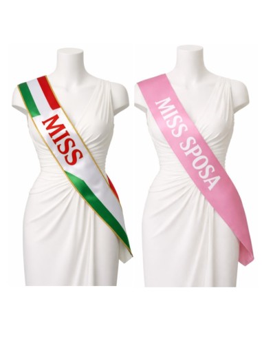 Fascia da Miss personalizzata in raso stampata a colori per concorsi ed eventi