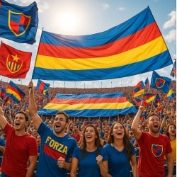 Bandiera da stadio a 2 aste