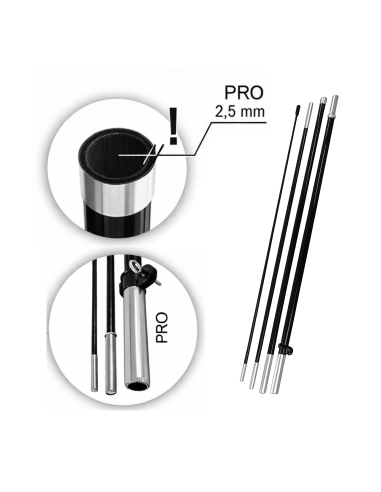 Asta in fibra di vetro per bandiere a goccia