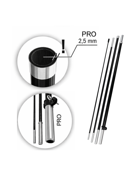 Asta in fibra di vetro per bandiere a goccia