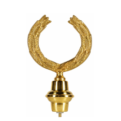 Corona d’Alloro in Ottone Lucido per Aste da Interno –...