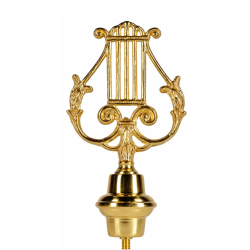 Emblema Musicale in Ottone Lucido per Aste da Interno –...
