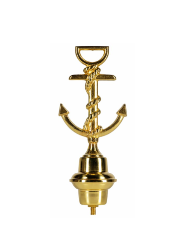 emblema ancora marina ottone lucido per asta bandiera