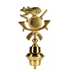 emblema bersaglieri ottone lucido per asta bandiera