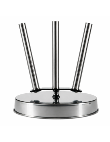 base acciaio inox 3 posti Ø 280 mm per aste Ø 22 mm