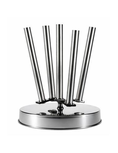 base acciaio inox 5 posti Ø 280 mm per aste bandiere Ø 22 mm