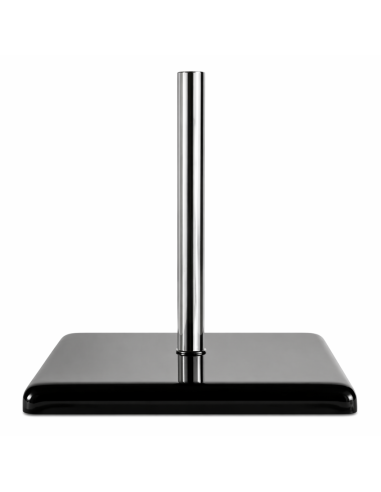 base acciaio nero 300x300 mm con manicotto cromato per asta bandiera Ø 22 mm