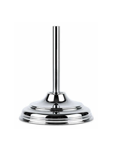 base in ottone cromato Ø 290 mm per asta bandiera Ø 22 mm