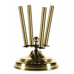 base ottone lucido oro Ø 290 mm 4 posti per aste bandiere Ø 22 mm