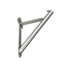 Supporto a muro ad 1 posto in acciaio inox per aste portabandiera Ø 25 mm