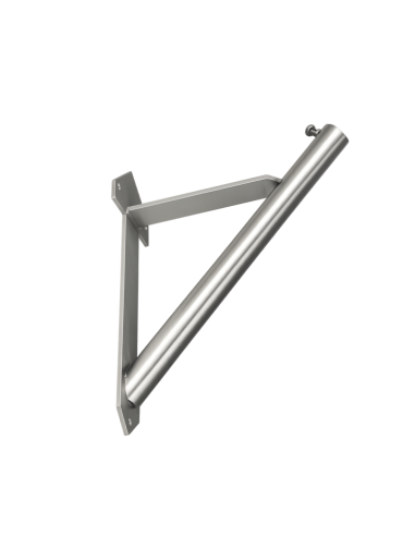 Supporto a muro ad 1 posto in acciaio inox per aste portabandiera Ø 25 mm