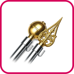 Aste per Bandiere e Gonfaloni da Interno